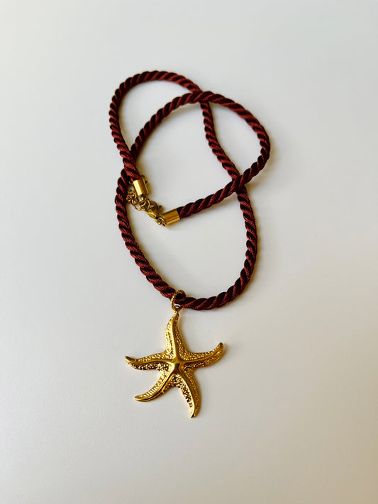 Collier sail bordeau