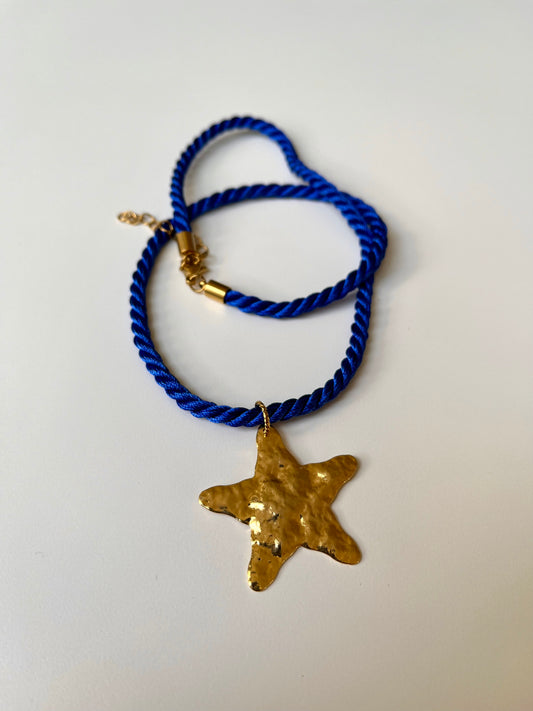 Collier sail bleu