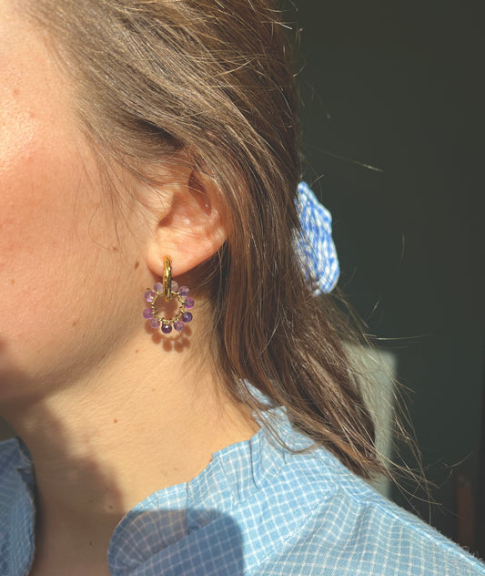 Boucles Mai mini lilas
