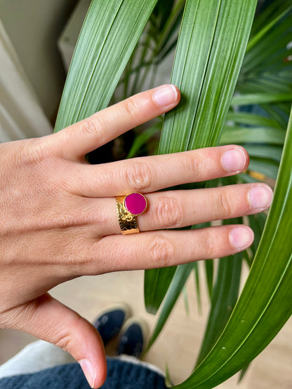 Bague Faro fuschia