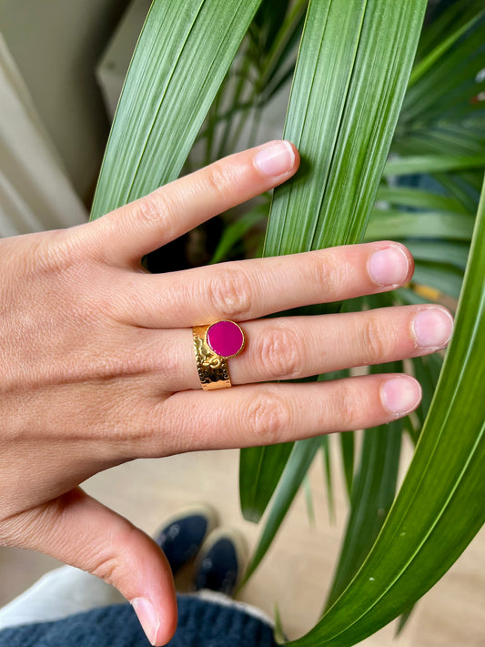 Bague Faro fuschia