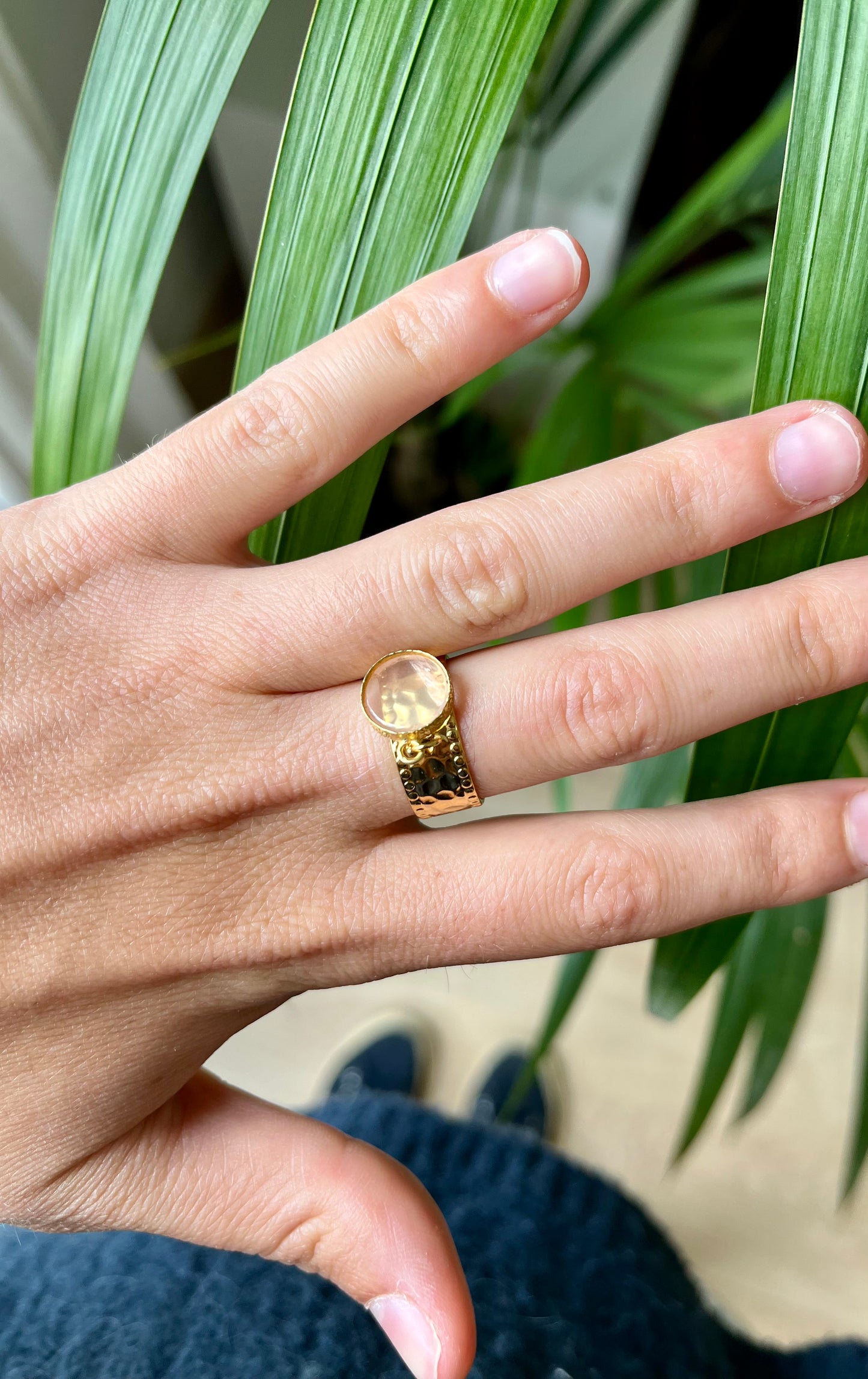 Bague Faro rose pâle