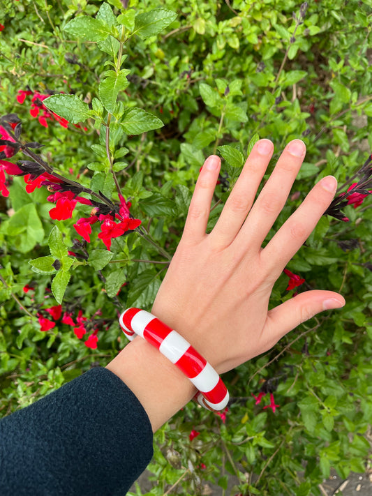 Jonc rayé rouge