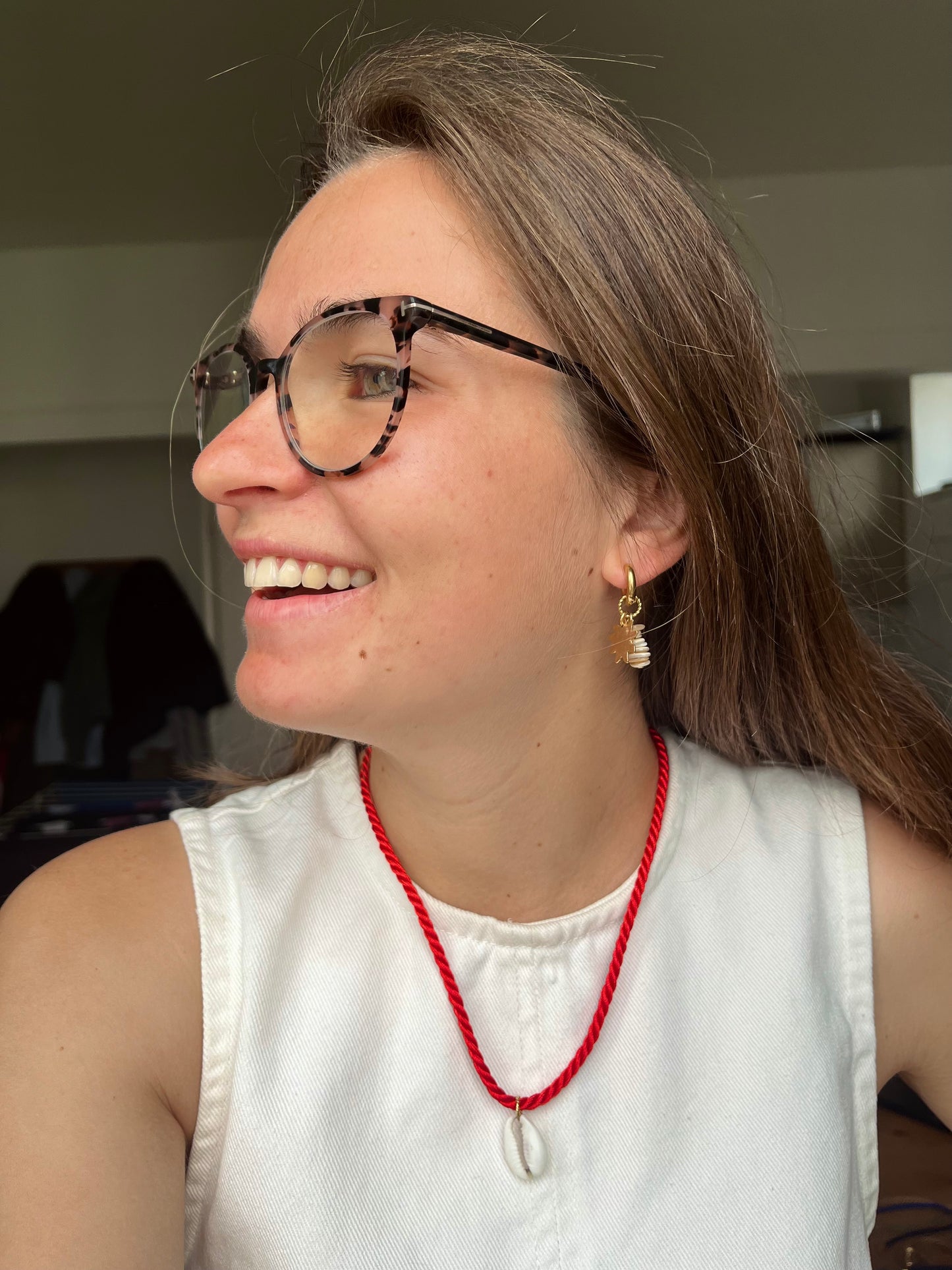 Collier sail rouge