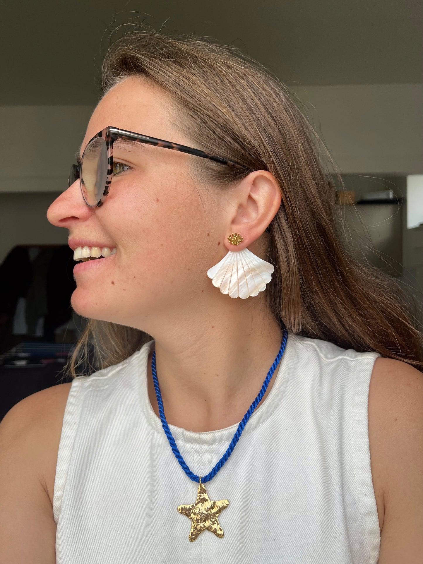 Collier sail bleu