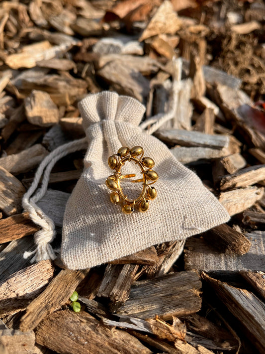 Bague ovale dorée